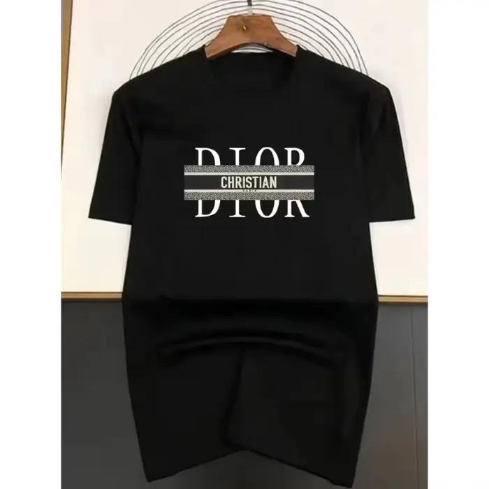 Nouveau T-shirt d'été pour homme, style minimaliste basique à manches courtes, motif imprimé, en pur
