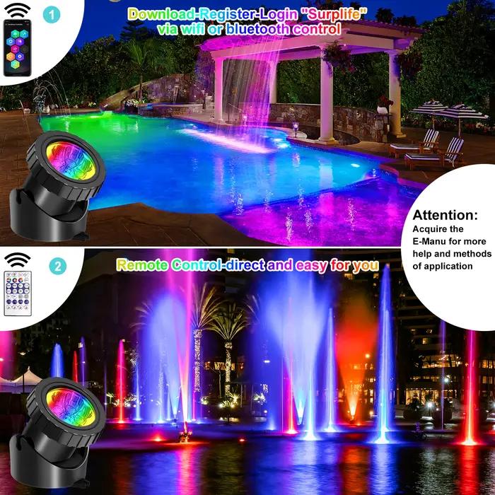 2/3/8/10 LED lumières étanche IP68 fontaine sous-marine étang Spot lumière paysage projecteur pour j
