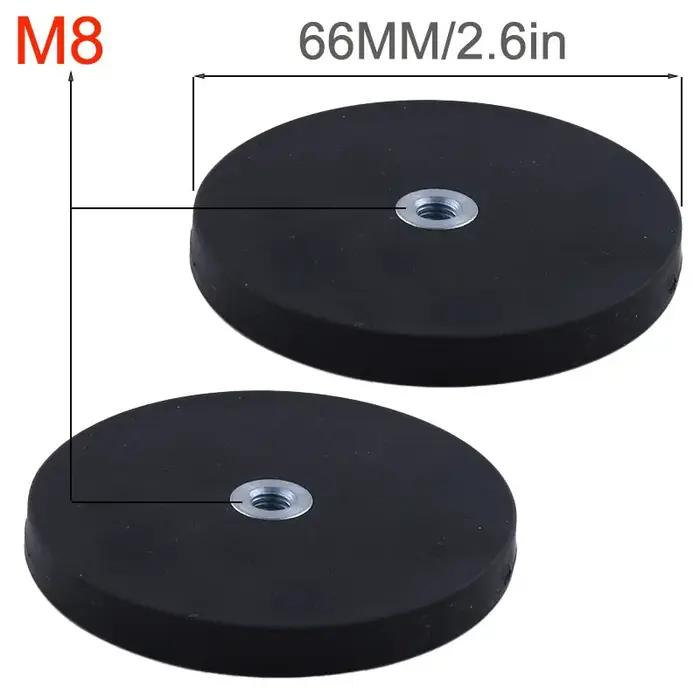 10 pièces 66MM M8 boulon Base magnétique support de montage pince LED support de barre lumineuse de