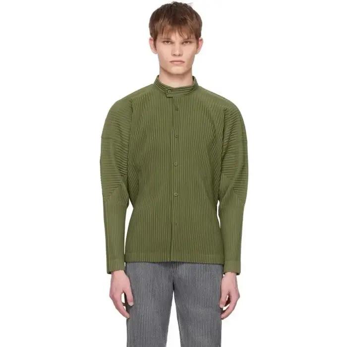 Chemisier plissé Miyake à manches longues, Nouvelle collection Printemps-Été 2026, Haut ample aminci