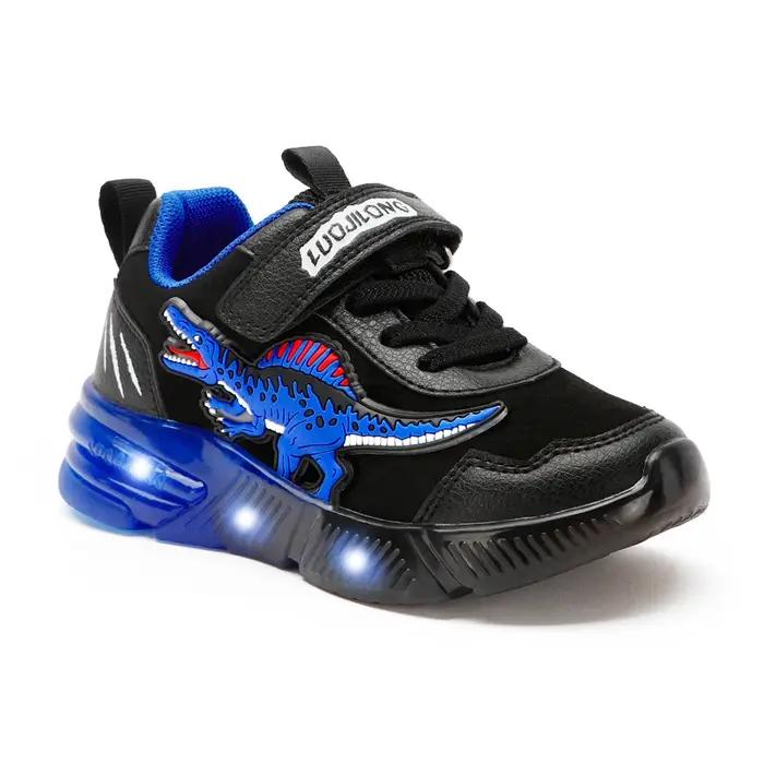 EXDINO-Baskets lumineuses à LED pour petits enfants, chaussures de sport décontractées, plonger oyan