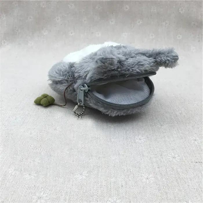 Porte-monnaie chat mignon Anime, petit portefeuille en peluche douce avec fermeture éclair pour enfa