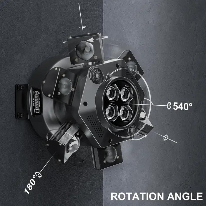 Leleght 200W RGBW 4 en 1 effet de lumière et effet étoilé contrôlé DMX512 activé par le son et maîtr