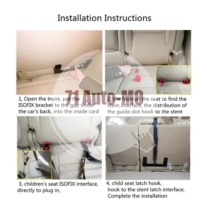 Kit de fixation universel en acier pour siège auto enfant ISOFIX, ensemble d'ancrage durable pour be