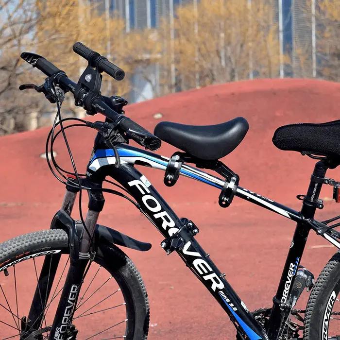 Siège bébé avant pour VTT, siège de vélo pour enfant, coussin d'assise avec absorption des chocs, siège de vélo sport