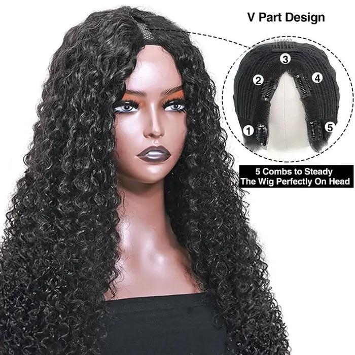 Perruque Brésilienne Ondulée 250 Naturelle, Cheveux Humains, Rapide, Facile à vitation, Sans Colle,