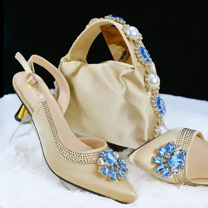 Doershow dernière conception italienne Style de mode dames chaussures avec sac assorti ensemble 2025
