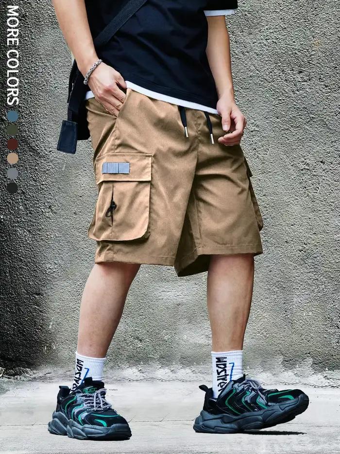 Short cargo pour hommes, plein air, voyage, sports décontractés, grandes poches, tissus durables et