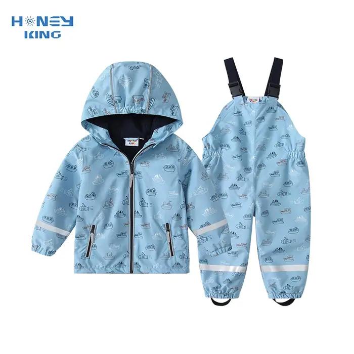 Ensemble de vêtements pour enfants HONEYKING, combinaison imperméable, salopette bébé, pantalon, com