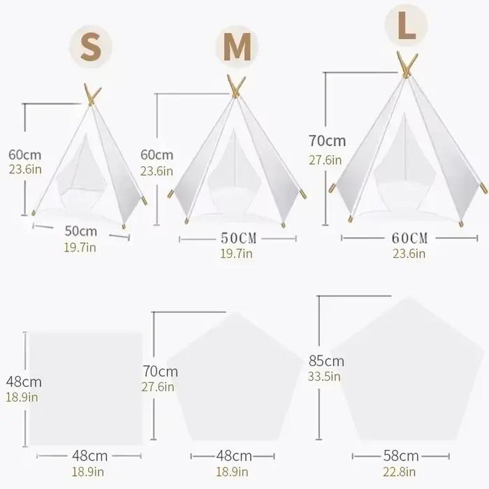 Tente tipi pour animaux de compagnie pour chats et chiens, Portable, amovible, lavable, maison pour