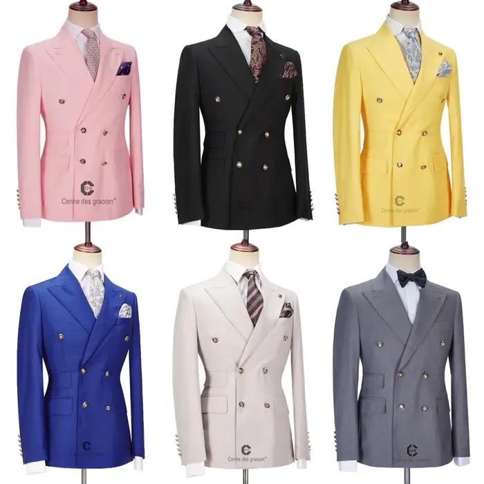 CENNE DES GRAwing M-Costume 2 Pièces pour Homme, Veste d'Hiver Croisée sur Mesure, Blazer à lèvent D