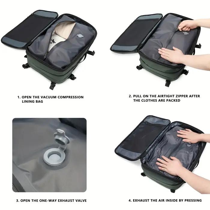 Sac à dos de compression sous vide à la mode de grande capacité, sac à dos d'ordinateur, sac à dos d