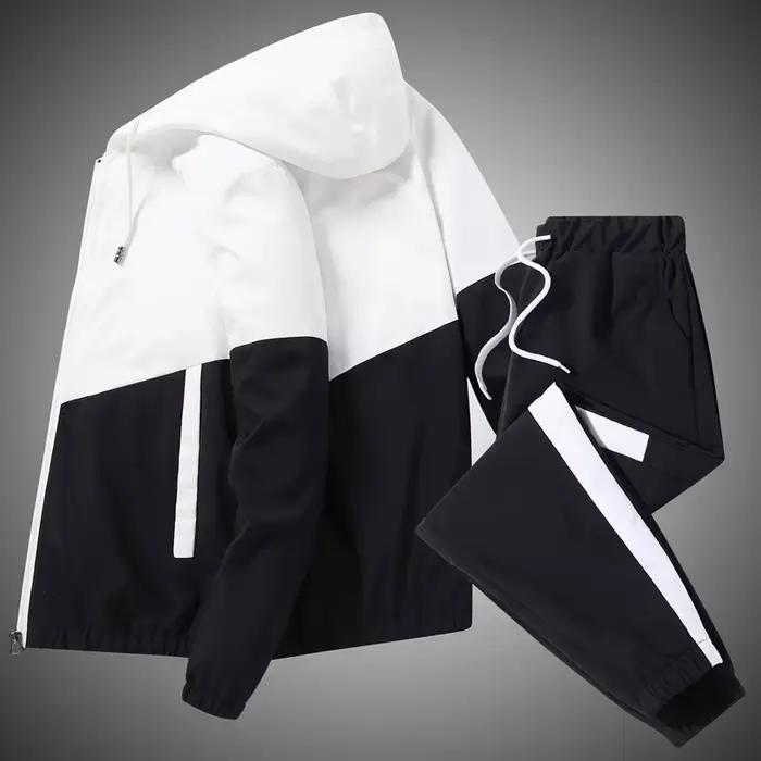 Ensemble de survêtement décontracté pour homme 2026 – Veste à capuche et pantalon de jogging 2 pièce