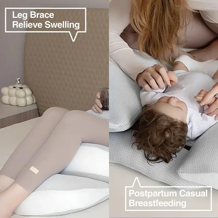 Oreiller de maternité en forme de U – Support complet du corps pour femmes enceintes, soulagement co