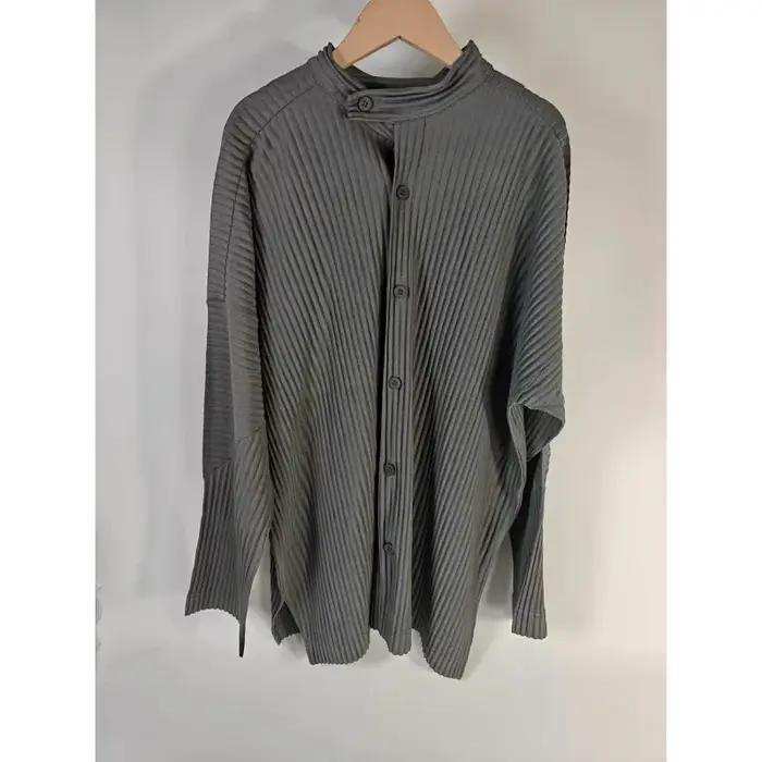Chemisier plissé Miyake à manches longues, Nouvelle collection Printemps-Été 2026, Haut ample aminci