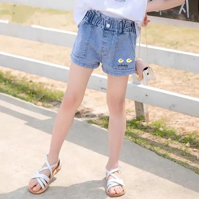 Short jean décontracté pour bébé fille été - Pantalon court en denim pour vêtements enfants tendance