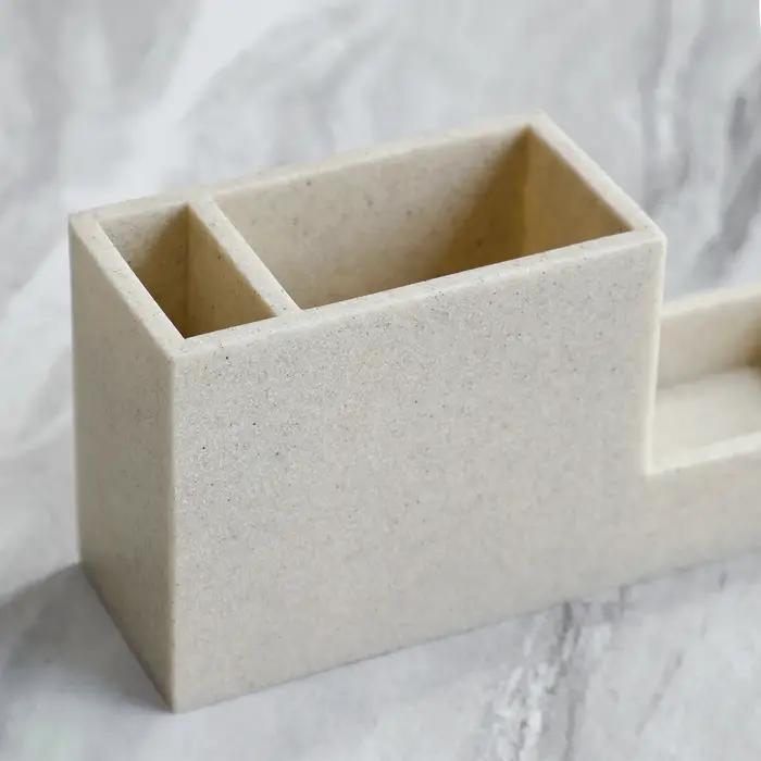 Porte-éponge et rangement d'accessoires de cuisine organisateur d'éponge avec porte-brosse et distributeur de savon pour une évier propre et ordonné