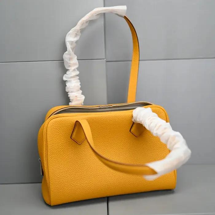 Sac à main en cuir véritable pour femme, couche supérieure, sensation avancée, nouveau modèle à la m