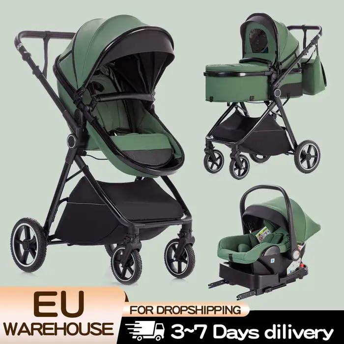 Poussette 3 en 1 pliante multifonction voyage siège sécurité norme européenne nouveau-né pratique