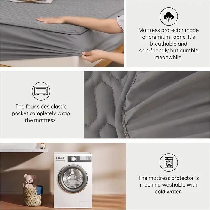 Housse de matelas épaisse et imperméable, tapis matelassé en Latex, couvre-lit, drap-housse de prote