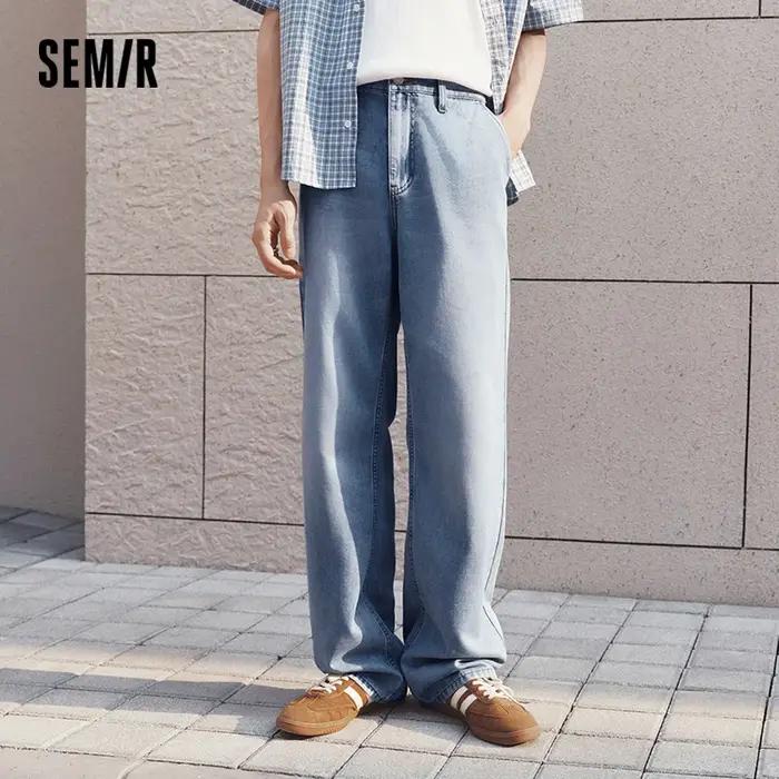 Jean Homme Semir 2026 – Coupe Droite Délavée, Style Urbain Décontracté, Confort Quotidien, Tendance
