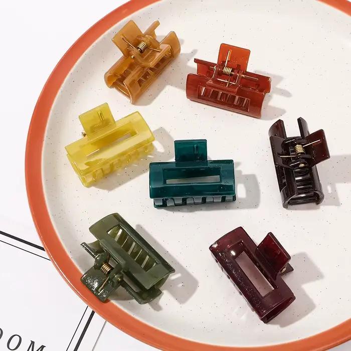 Pince à Cheveux en Forme de Petite Géométrie, Barrettes pour Femmes et Bol, Accessoires de Sauna, Ve