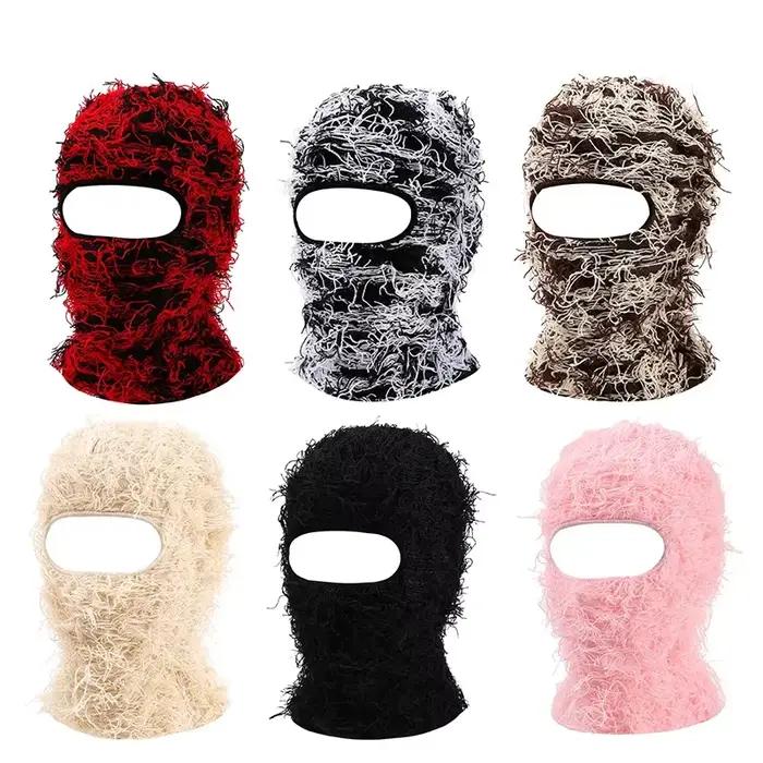 DistMurcia-Cagoule Hip Hop pour femme, masque de ski intégral, bonnets de ski flous, chapeau CamSolo