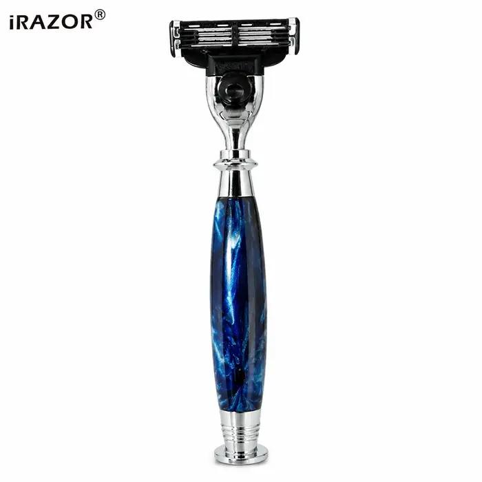 Rasoir de sécurité Mach 3 iRAZOR compatible 3 couches lame pour hommes soins barbares occasions spéciales cadeau anniversaire