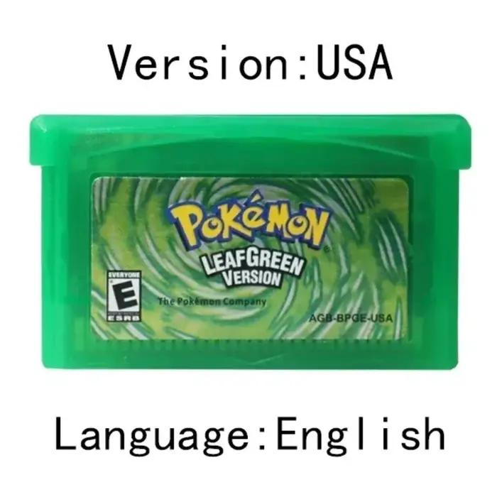Cartouche de jeu vidéo GBA populaire des états-unis, carte de Console, série Pokemon, émeraude, feui