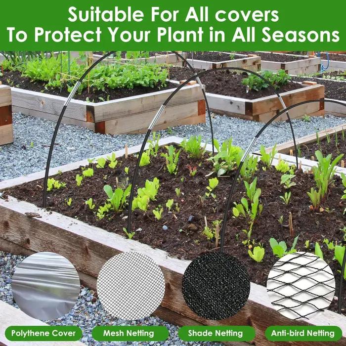Ensemble de cerceaux réutilisables pour plantes à effet de serre, ensemble de culture en fibre de ve