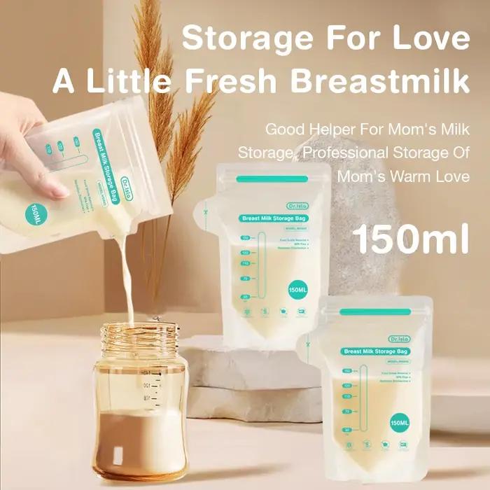 Sacs de stockage lait maternel jetables 150ML MAMIJOY 100 pièces sans BPA pour congélation sécurisée