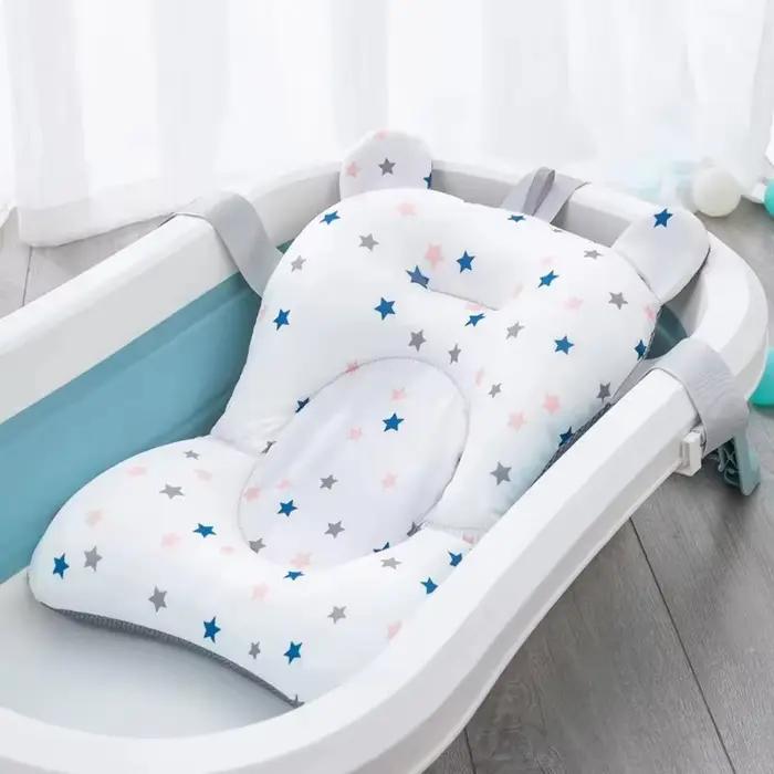 Tapis de soutien de siège de bain antidérapant doux et confortable pour nouveau-né coussin de corps pliable chaise de baignoire oreiller de bain moments de bain spéciaux