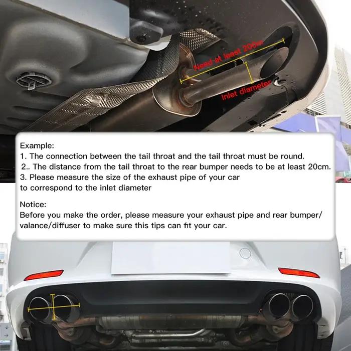 Tuyaux d'échappement double en acier inoxydable 304, Type H pour silencieux de voiture universel, mo