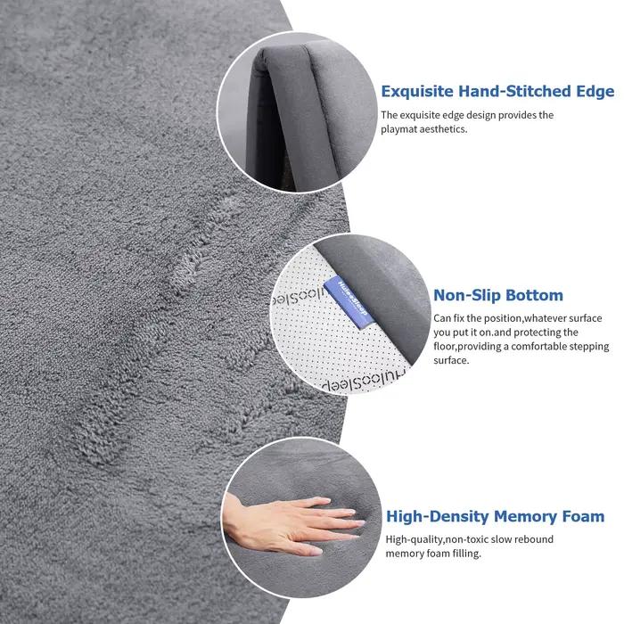 Huloosleep 4 couleurs bébé ramper tapis de jeu antidérapant épais doux mousse bébé activité tapis sa