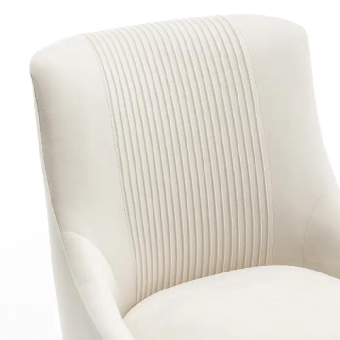 SEYNAR-Ensemble de 2 chaises de salle à manger ou coiffeuse en velours plissé, avec poignée arrière