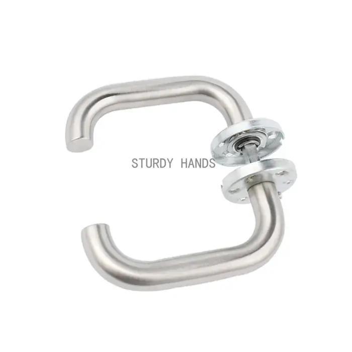 Ensemble de poignées de porte en acier inoxydable, intérieur de maison, serrure à levier, loquet réglable Durable, bouton de sécurité pour chambre à coucher et salle de bains