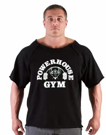 T-shirts pour hommes Fitness hommes chemise de musculation manches chauve-souris chemise de chiffon