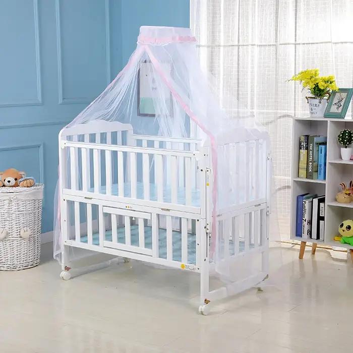 Moustiquaire de lit bébé en maille dôme suspendue anti-moustiques pour nouveau-nés et nourrissons décoration de lit été chambre enfant protection nocturne
