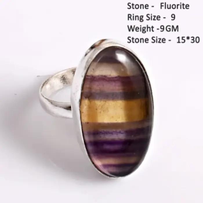 Bague en Amazonite, Turquoise, Agate, Charoïte, Labradorite, Ambre, Citrine, Topaze Bleue, Améthyste