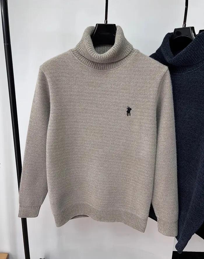 Pull en velours de marque haut de gamme pour hommes nouveau créateur de mode broderie de poney exqui