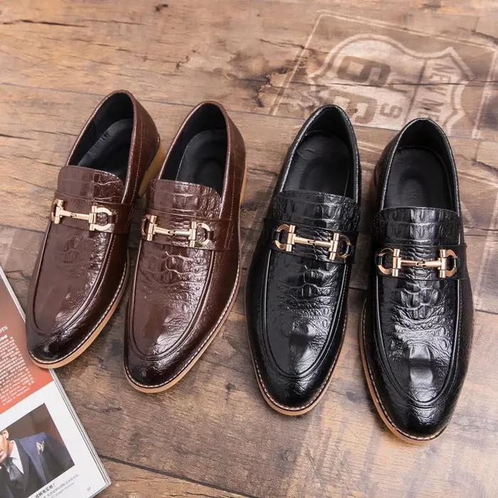 Tendance chaussures en cuir Social hommes fête de mariage bureau en cuir chaussures habillées pour h