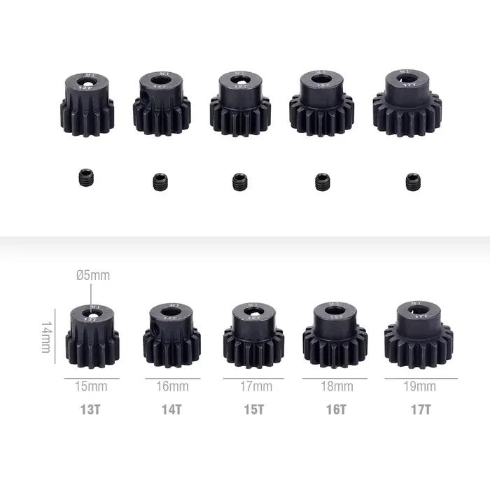 M1 5mm 11T 12T 14T 15T 17t 18t 20T 21t 22T 24T 25T 26T 28T 30T, pignon métallique en acier, engrenag