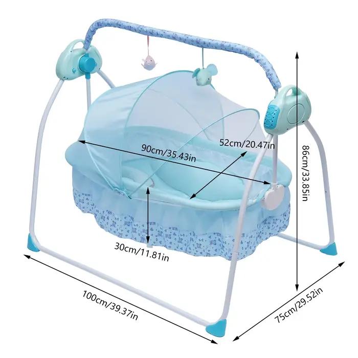 SHZICMY Berceau Électrique pour Bébé, Balancelle Électrique, Lit de Bébé, Berceau Automatique Sûr av