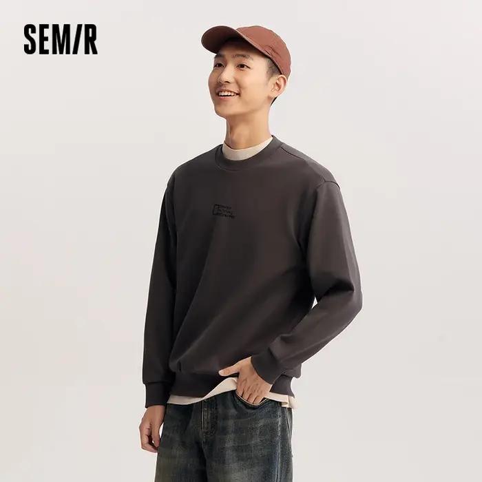 Sweat-shirt graphique Semir, texture douce, mode décontractée pour hommes, col rond, tendance, confo