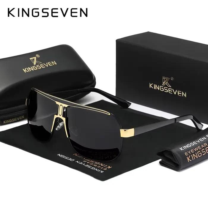 KINGSEVEN marque Design Vintage lunettes de soleil polarisées hommes mode extérieur UV400 lunettes r