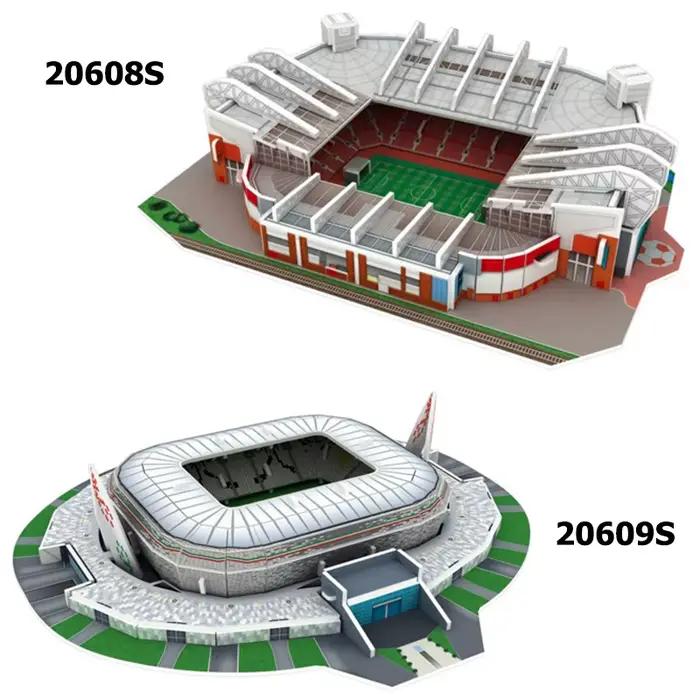Terrain de Football Miniature en 3D, Puzzle à Faire Soi-Même, Modèles de Stades de renommée Mondiale