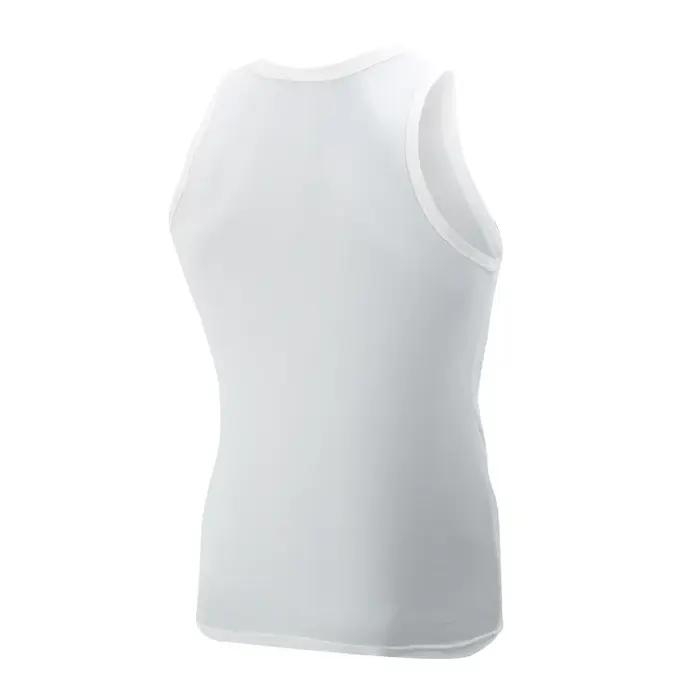 Débardeur Homme 1/3 Noir et Blanc Couleur Unie Épaules Étroites Décontracté Sport Fitness Confortabl