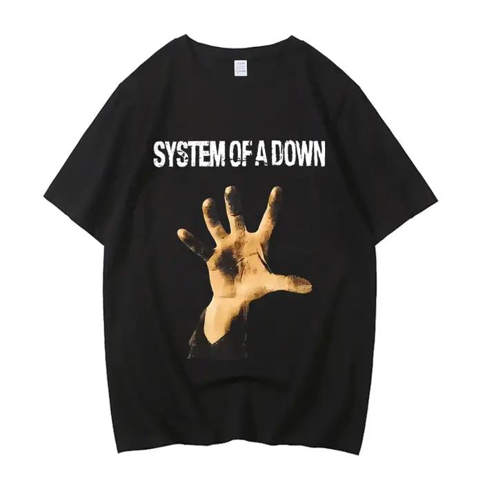 Système d'un vers le bas toxique couverture d'album de musique T-shirt hommes Rock T-shirt années 90