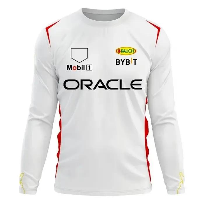 T-shirt à manches longues de l'équipe F1, édition printemps et automne, T-shirt Extra Large pour hom