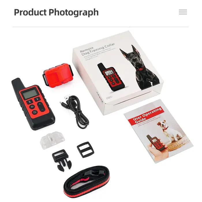 Nouveau collier de dressage pour chien étanche 500m télécommande pour animaux de compagnie Rechargea